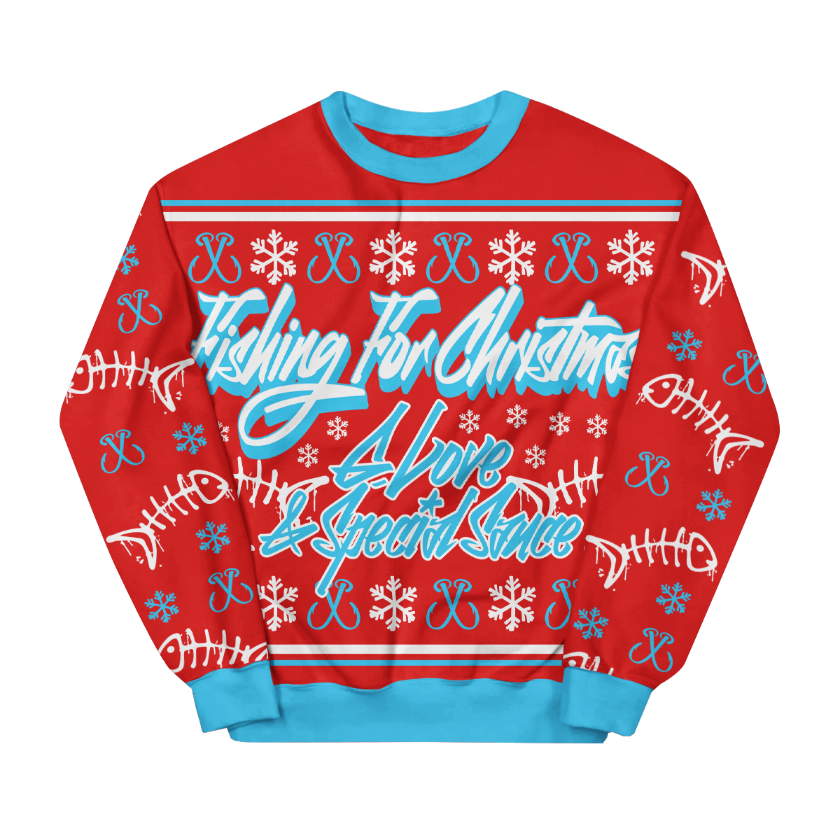 Fishing For Christmas Custom Sweatshirt